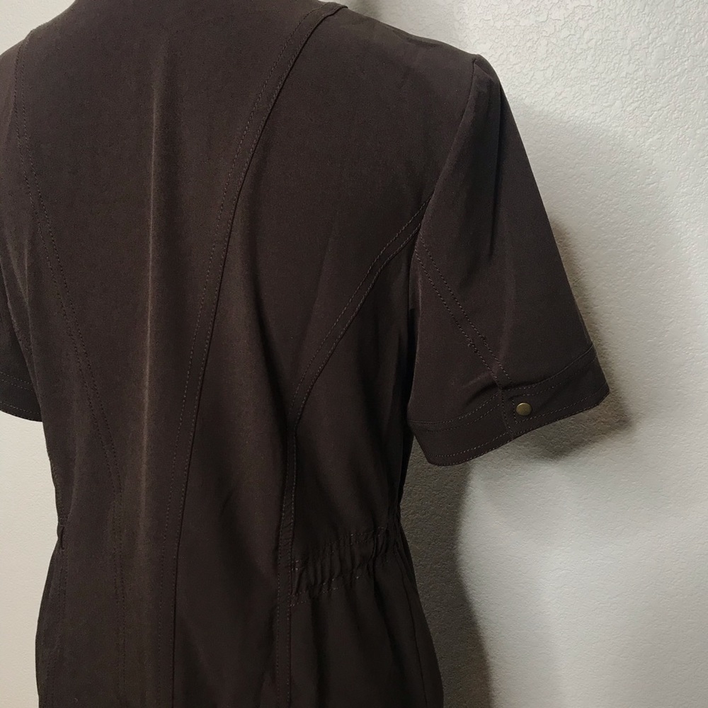Chicos zenergy brown half zip dress pockets medium - Picture 5 of 8